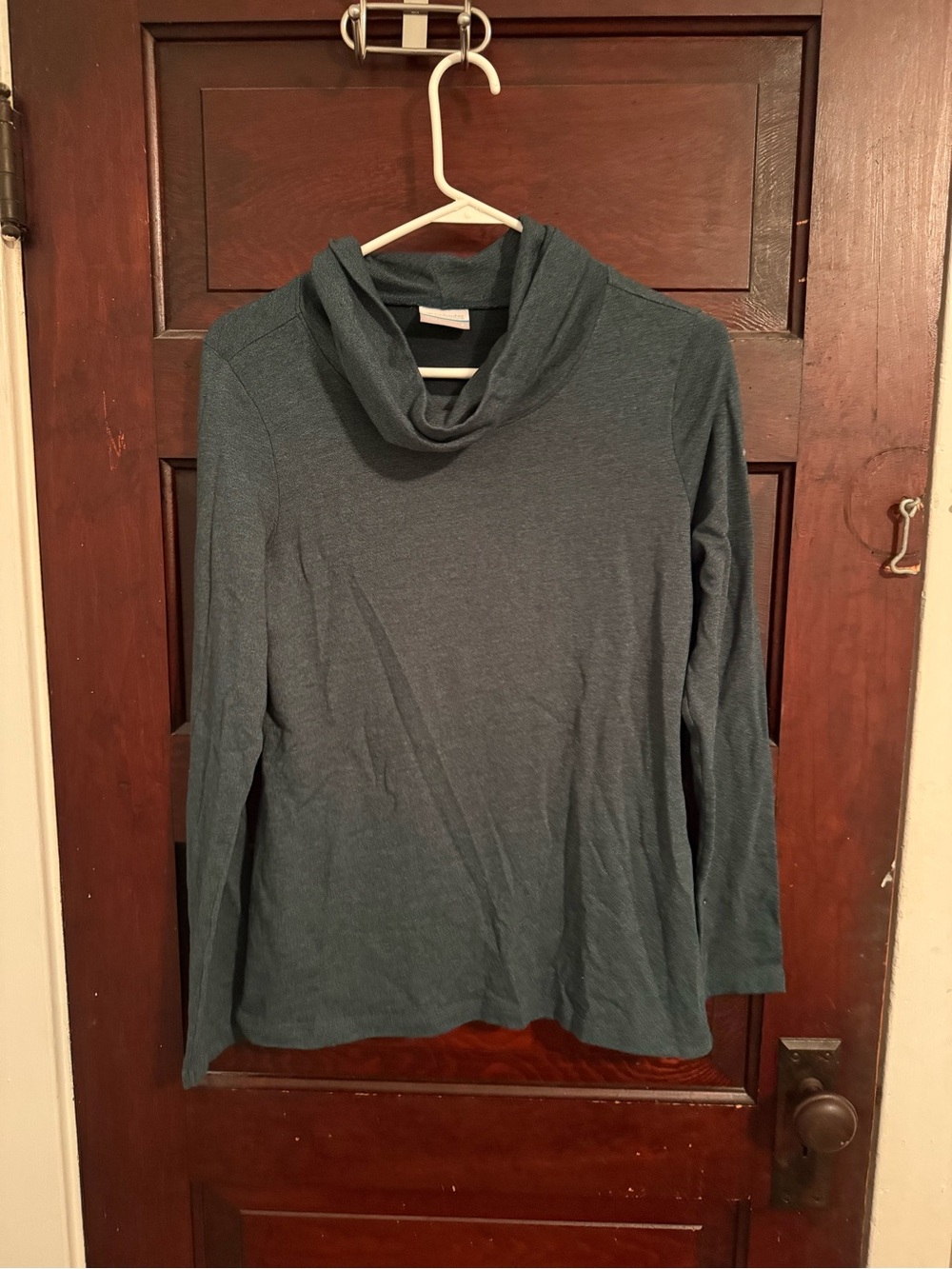 Columbia Teal‎ Cowl Neck Long Sleeve Sweater